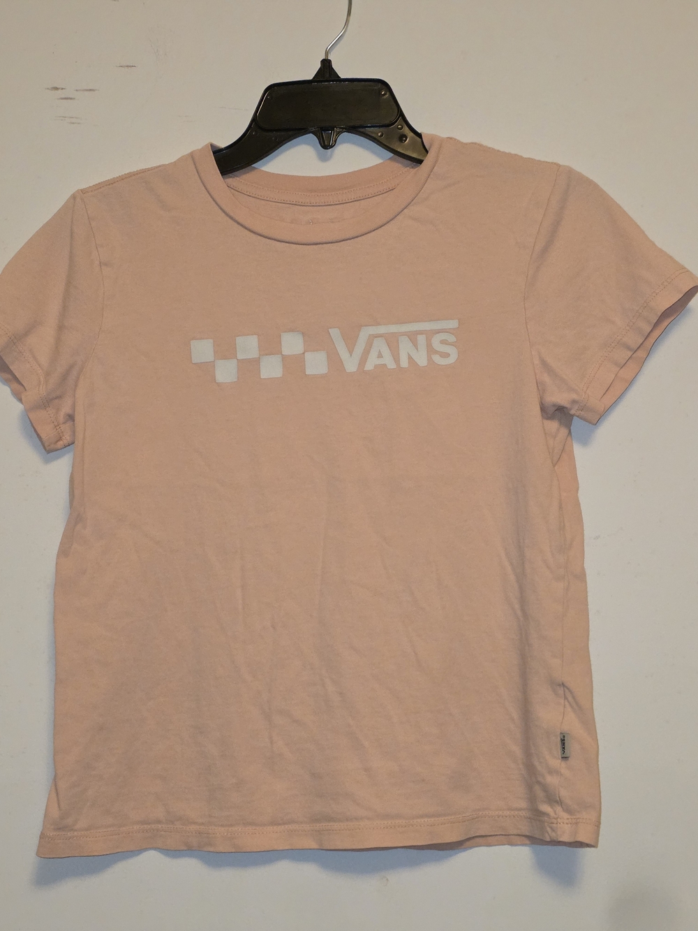 Vans Light Pink Tank Top with White Checker Logo